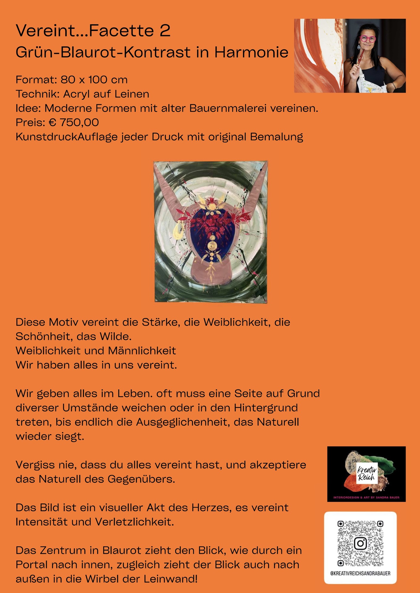 Vereint...Facette 2 Grün-Blaurot-Kontrast in Harmonie - Titelbild